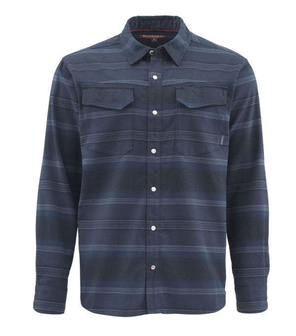Simms Gallatin Flannel Shirt Admiral Blue Stripe Simms Gallatin Flannel Shirt Admiral Blue Stripe